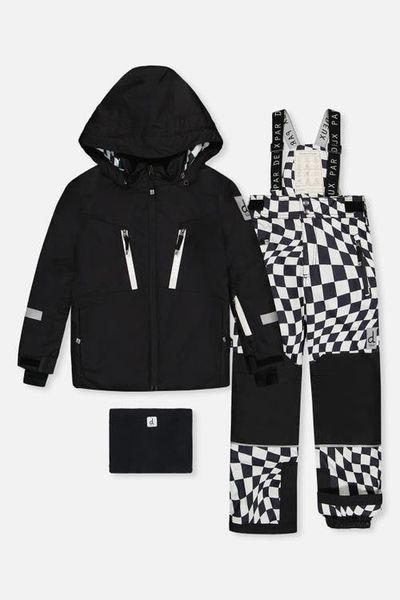 Deux par Deux Deux par Deux Teknik Checkered Hood Jacket & Reinforced Pants Two Piece Snowsuit