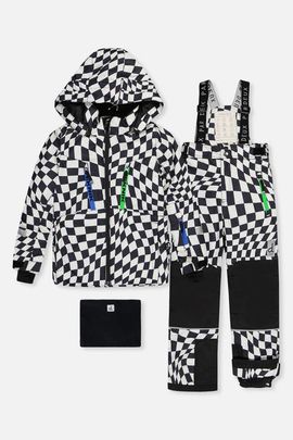 Deux par Deux Deux par Deux Teknik Checkered Jacket & Reinforced Pants Two Piece Snowsuit