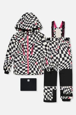 Deux par Deux Deux par Deux Teknik Expandable Sleeve Fleece Lined Two Piece Jacket & Pants Snowsuit