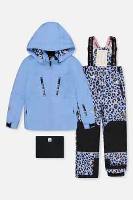 Deux par Deux Deux par Deux Teknik Expandable Sleeve Reinforced Jacket & Leopard Pants Two Piece Snowsuit
