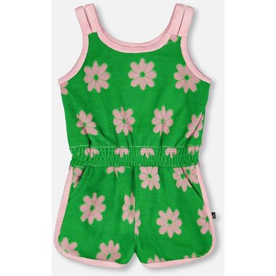 Deux par Deux Deux par Deux Terry Cloth Sleeveless Flowers Jumpsuit