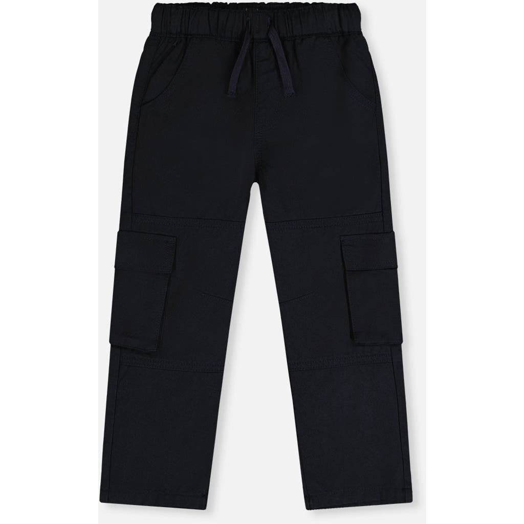Deux par Deux Deux par Deux Twill Cargo Pocket Drawstring Waist Pants