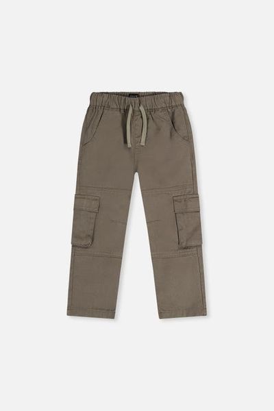Deux par Deux Deux par Deux Twill Cargo Pocket Elastic Drawstring Waist Pants