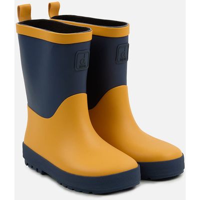 Deux par Deux Deux par Deux Two-Tone Pull-On Treaded Sole Rain Boots