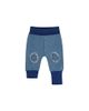 Deux Par Deux Deux par Deux Unisex French Terry Denim Knee Patch Foldover Waist Evolutive Pants - 1
