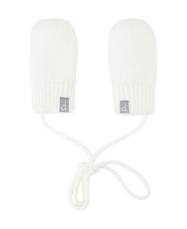 Deux Par Deux Deux par Deux Unisex Knit Fleece Lined Attached String Mittens