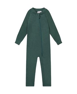 Deux Par Deux Deux par Deux Unisex One Piece Fleece Stretch Asymmetric Zipper Thermal Underwear