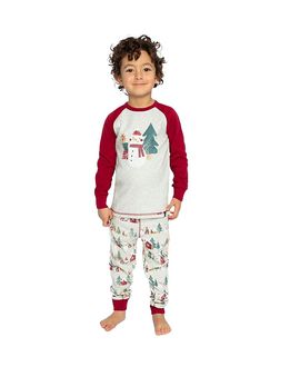 Deux Par Deux Deux par Deux Unisex Organic Cotton Christmas Top Pants Two Piece Pajama Set