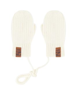 Deux Par Deux Deux par Deux Unisex Rib Knit Mittens with Cord