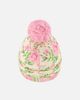 Deux par Deux Deux par Deux Vintage Rose Fleece-Lined Knit Hat with Pompom - 2