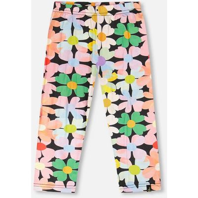 Deux par Deux Deux par Deux Viscose Slim Fit Flowers Leggings