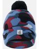 Deux par Deux Deux par Deux Winter Camouflage Jacquard Snug Fit Knit Hat with Pompom - 1