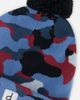 Deux par Deux Deux par Deux Winter Camouflage Jacquard Snug Fit Knit Hat with Pompom - 4