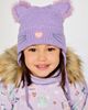 Deux par Deux Deux par Deux Winter Cat Ears Fleece-Lined Chin Tie Knit Hat - 2