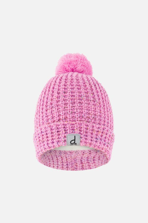 Deux par Deux Deux par Deux Winter Marled Rolled Cuff Pompom Knit Hat