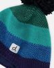 Deux par Deux Deux par Deux Winter Ombré Stripe Fleece Lined Peruvian Knit Hat with Pompom - 4