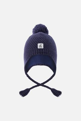 Deux par Deux Deux par Deux Winter Peruvian Fleece-Lined Pompom Knit Hat
