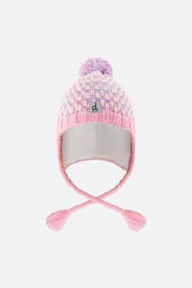 Deux par Deux Deux par Deux Winter Peruvian Pompom Braided Earflap Knit Hat