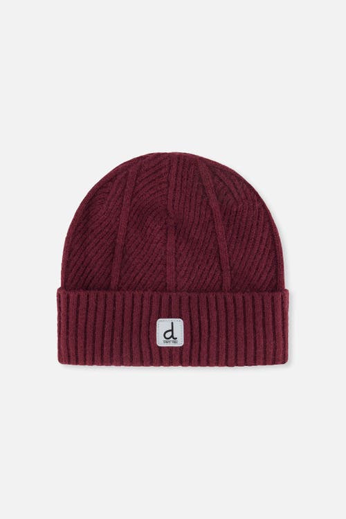 Deux par Deux Deux par Deux Winter Ribbed Fleece Lined Knit Hat with Logo Patch