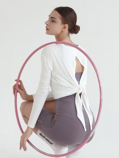 DEVIWEAR DEVI-T0069 Pilates Farfalla Long Sleeve_White