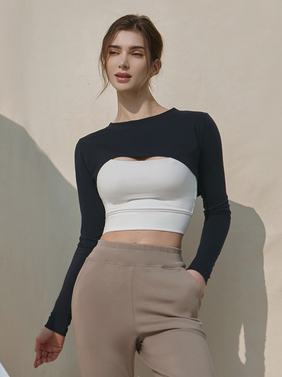 DEVIWEAR DEVI-T0073 Pilates Clo High Short Cropped Tee_Ash Navy