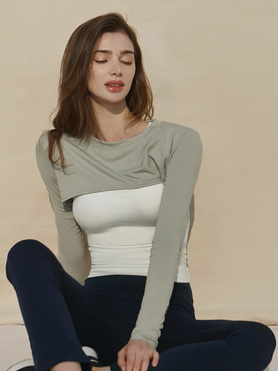 DEVIWEAR DEVI-T0073 Pilates Clo High Short Cropped Tee_Matcha Green