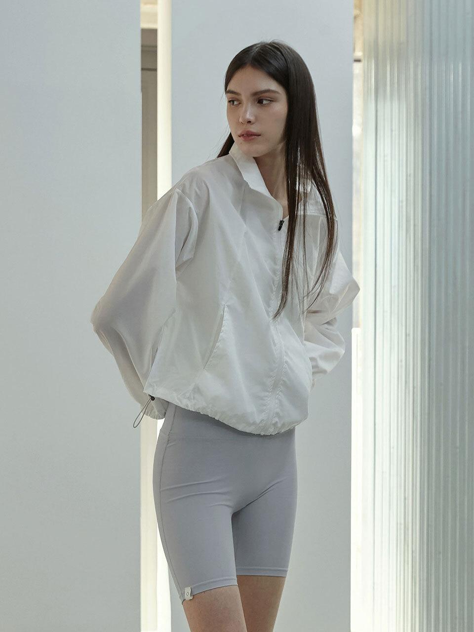 DEVIWEAR Fine String Cropped Lightweight Yoga Jacket [Beige] (DEVI-O0019)