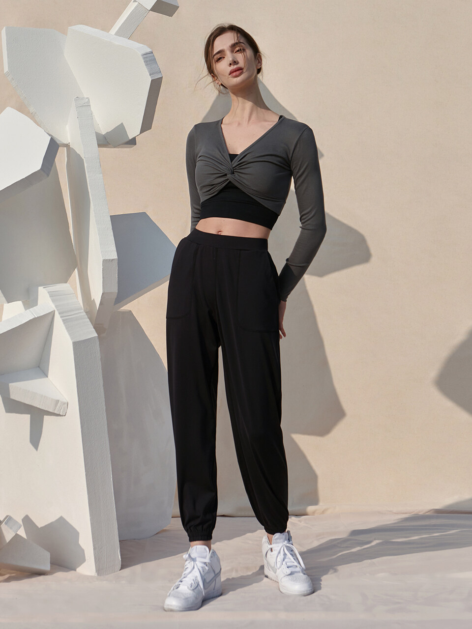 DEVIWEAR Oversize Jogger Leggings (Black)