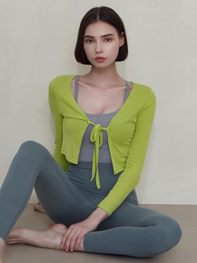 DEVIWEAR Women's Yoga Clothing DEVI-T0063-GREEN Pilates Cro
