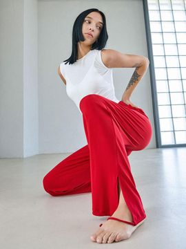 DEVIWEAR Yoga Outfit DEVI-B0077-Red Pilates Nadian