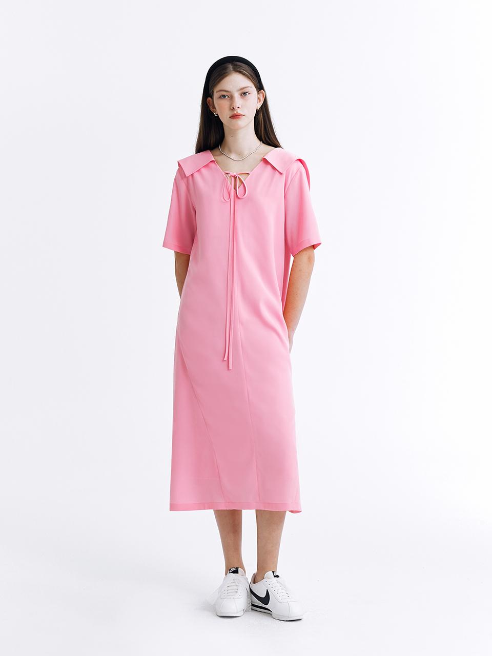 DEW E DEW E Collar Maxi Dress - Pink