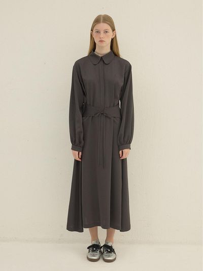 DEW E DEW E Long Shirt Dress_Charcoal
