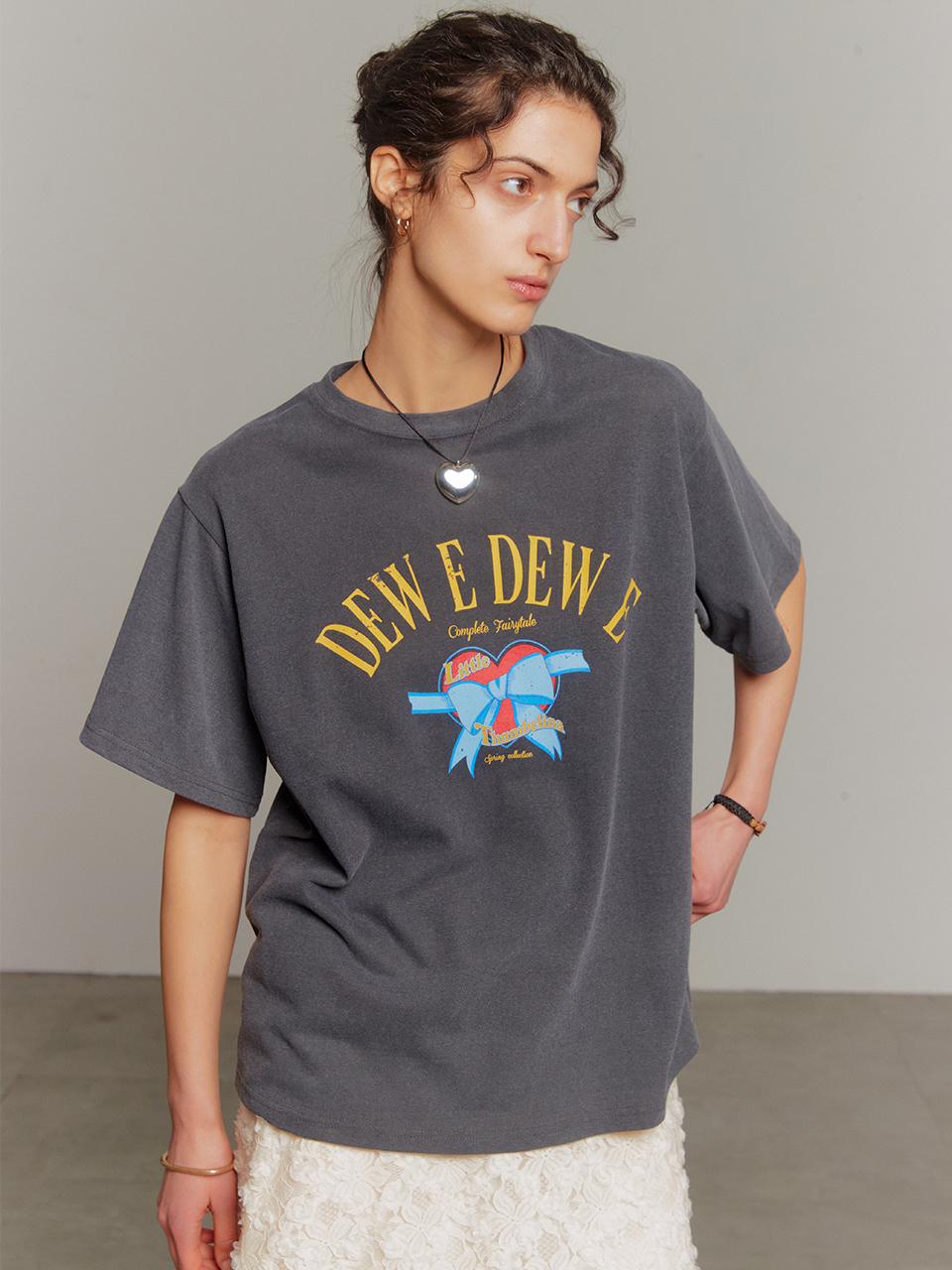 DEW E DEW E Ribbon Top - Gray