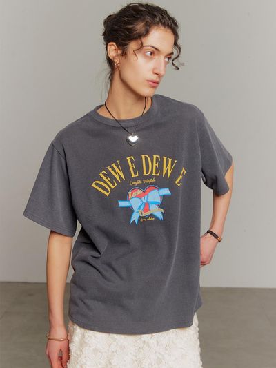 DEW E DEW E Ribbon Top - Gray