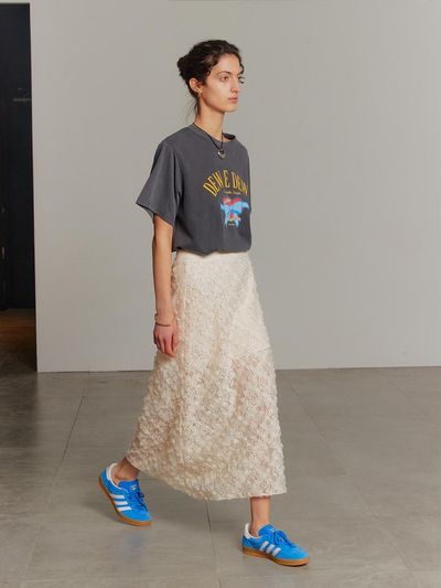 DEW E DEW E Rose Lace Skirt