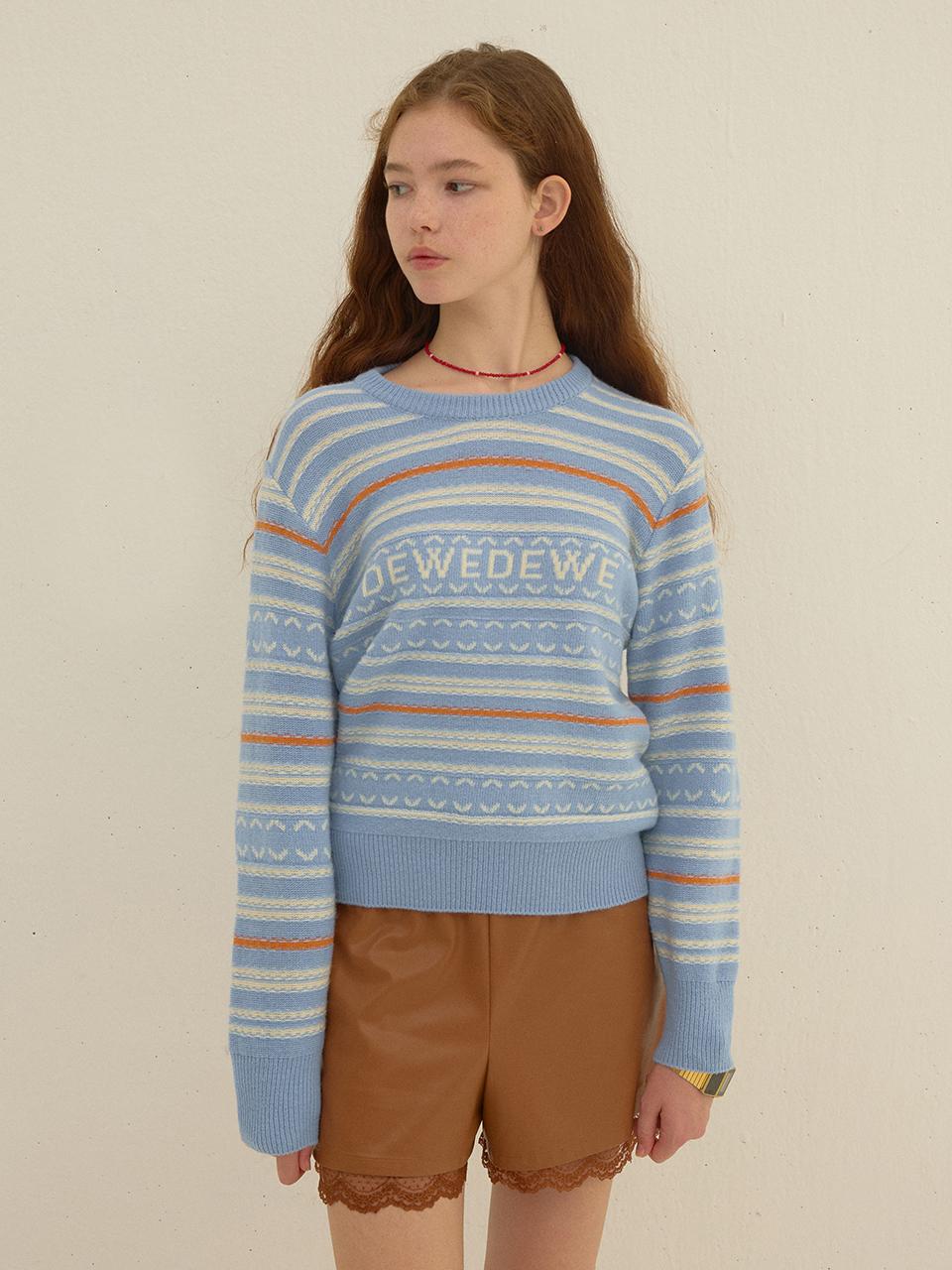 DEW E DEW E Stripe Knitwear_Blue