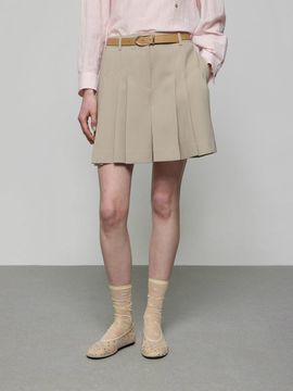 DEWL Belted Pleated Shorts [BE] (D251MSA009)