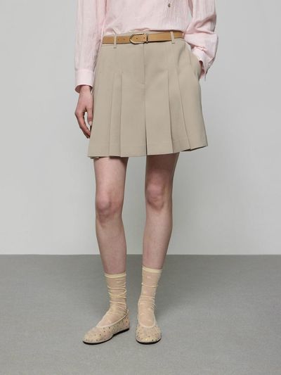 DEWL Belted Pleated Shorts [BE] (D251MSA009)