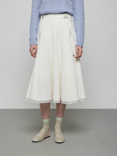DEWL Boucl Flare Maxi Skirt [IV] (D251MSD008)