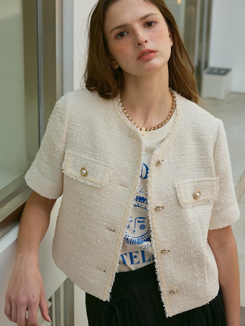 DEWL Braid Line Tweed Jacket (CR D252MSF341)