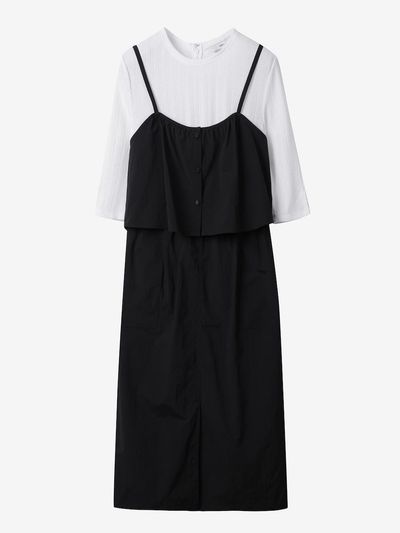 DEWL Bustier Layered Dress (L252PSE032) [Black]