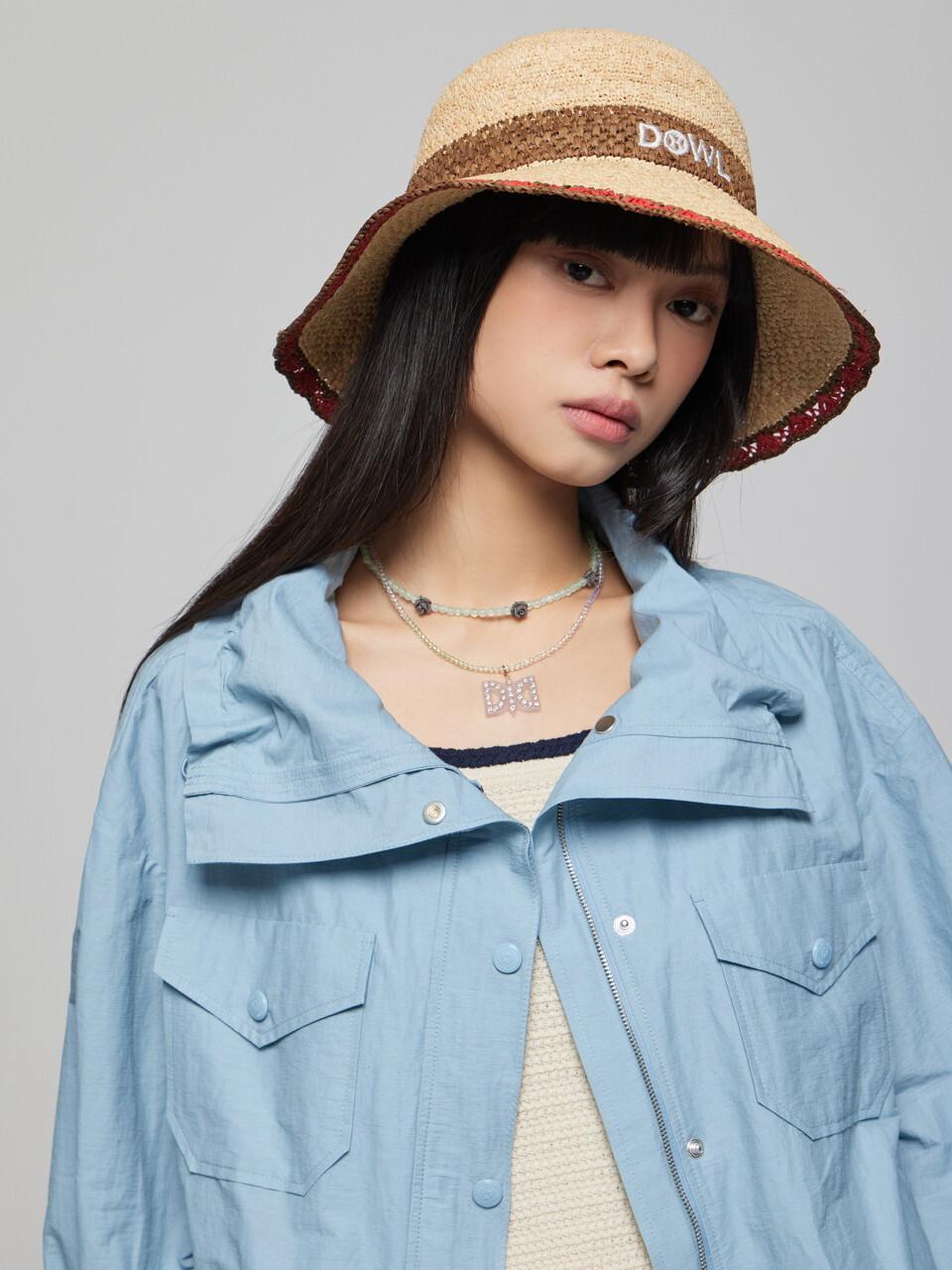 DEWL Color Block Raffia Hat [BE] (D252PHF001)