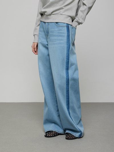 DEWL Color Block Washed Denim Pants (D252PSA332)