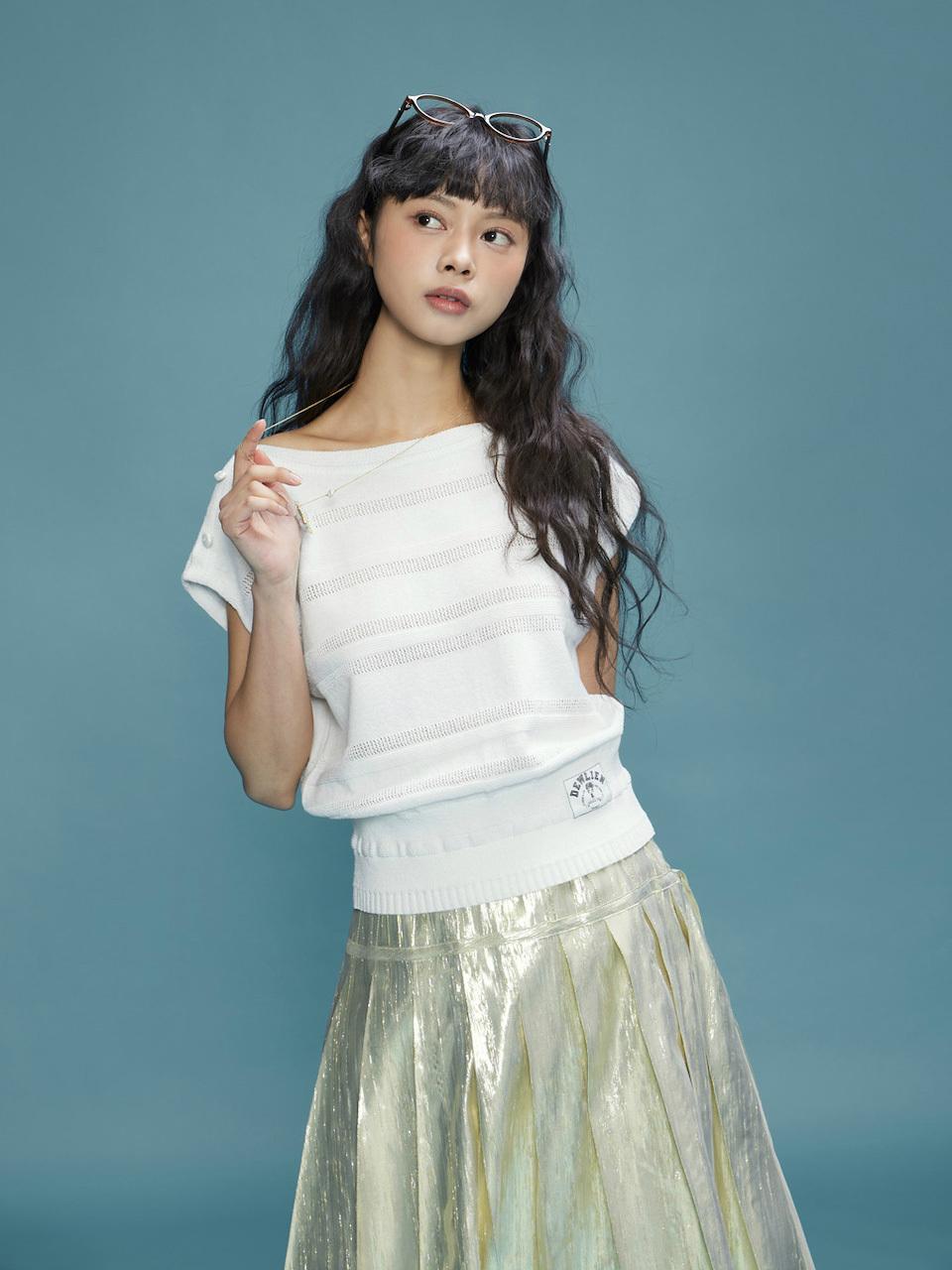 DEWL DEWLIAN Stripe Pull-over Sweater [White] (D252KSK272)