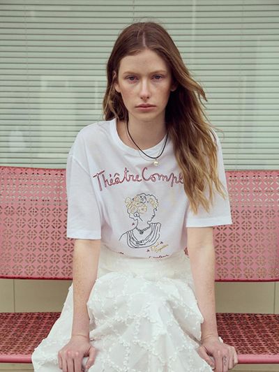 DEWL Drawing Embroidery T-shirt [WH] (D252MSM047)