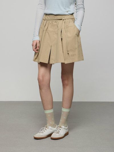 DEWL Drawstring Small Check Shorts [BE] (D252MSA039)