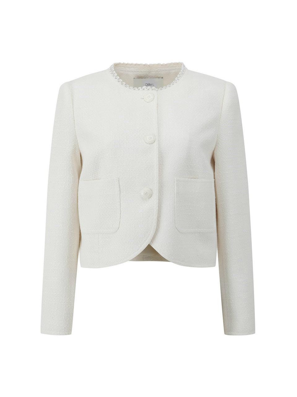 DEWL [DUEL] Beading Point Tweed Blazer (L251PSF014)