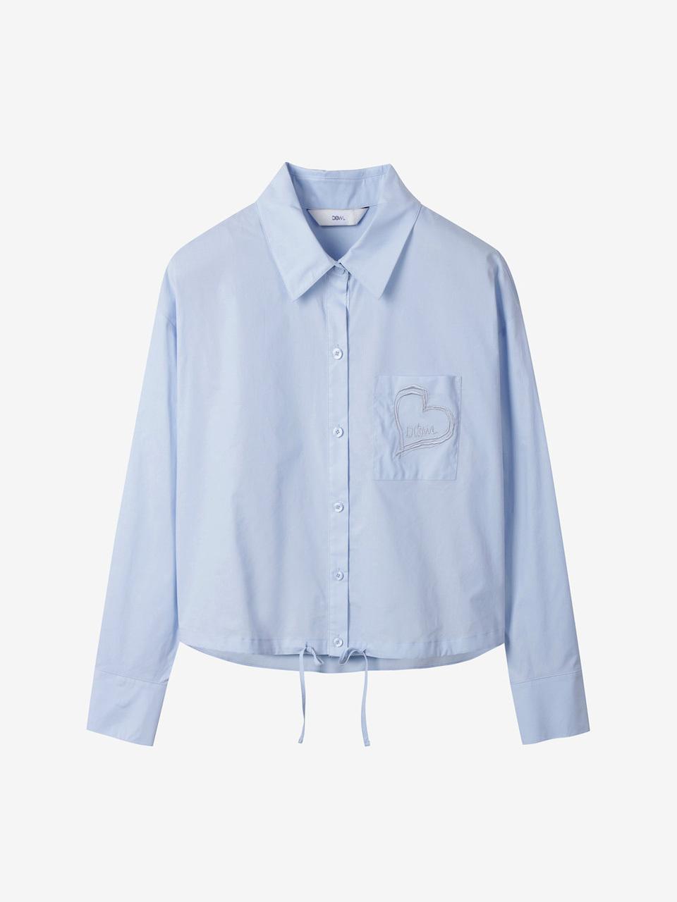 DEWL [DUEL] Embroidered Pointed String Shirt (L252PSC041)
