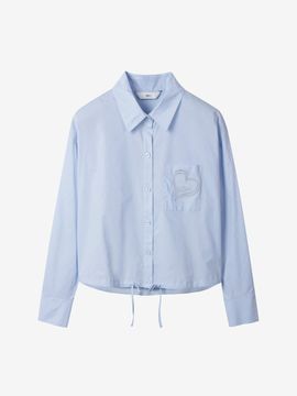 DEWL [DUEL] Embroidered Pointed String Shirt (L252PSC041)