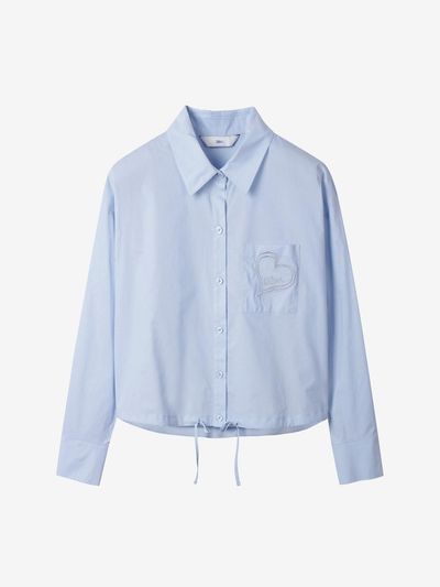DEWL [DUEL] Embroidered Pointed String Shirt (L252PSC041)